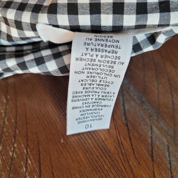 89th & Madison wide leg paper bag gingham pants - Picture 10 of 10